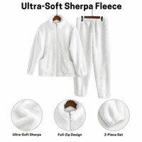 FEIYUE en stock, ensemble de pyjamas en sherpa moelleux 2 pièces, vente directe du fabricant, RTS