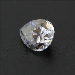 Wholesale Best quality DEF Color Moissanite 6*8mm-10*14mm Pear Shape Ice Crushed Cut Moissanite for Rings