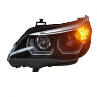 Faros Delanteros YX de Alto Rendimiento de 12 V y 6000 K para BMW Serie 5 E60 2003-2010, Carcasa de ABS Anti-UV, Instalación Rápida con Conector