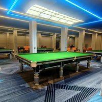 Meja Snooker Bola Delapan Hitam Gaya Inggris dan Cina Baru, Standar 3.85x2.05m, Kayu Ash