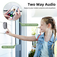 Vente en gros de visiophone numérique avec caméra de porte, Wi-Fi filaire, 1080P, audio bidirectionnel, détection de mouvement, vision nocturne, étanche
