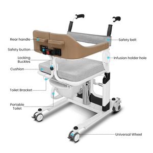 Silla Elevadora Hidráulica para Pacientes KSM-208 con Inodoro, Dispositivo Médico Portátil para Cuidado en el Hogar para Personas con Discapacidad - Product Image 1