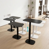Table d'ordinateur portable pneumatique moderne en forme de C Petite table basse d'appoint en métal pour salon meubles de maison