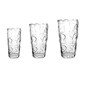 مزهريات زجاجية أسطوانية كريستالية صديقة للبيئة للديكور المنزلي، مزهرية زجاجية أنيقة شفافة منقوشة متوفرة في المخزون - Product Image 3