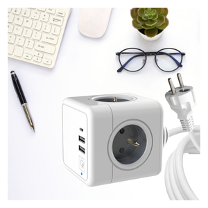 France Hot Selling Extension 1.5 m Cable Desktop Outlets with <b>Switch</b> 2 <b>USB</b> a 1 TYPE C Power Cube Socket with <b>Usb</b> Port - Product Image 4
