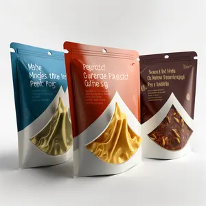 Custom logo Biodegradable recycled stand up pouches dry food packaging Herbs and spices 3g 7g 14g zip lock mylar bag