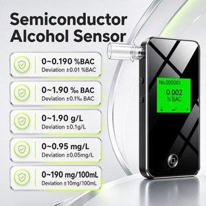 Testeur d'<span class=keywords><strong>alcool</strong></span>émie à semi-conducteurs BAC avec rappel sonore rapide pour auto-test individuel - Product Image 4