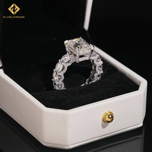 925 Sterling <strong>Silver</strong> Hip Hop Jewelry Fine Jewelry <strong>Emerald</strong> Cut 5ct Vvs Diamond Moissanite Custom Iced Out <strong>Ring</strong> - Product Image 4