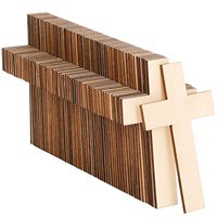 Marcapáginas de madera sin terminar con diseño de cruz, marcapáginas de madera con patrón de vitral, manualidades religiosas para pintar, regalo para la iglesia
