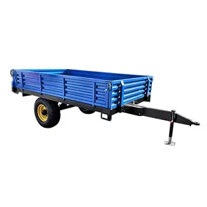 1-8 tons agricultural European-style trailer multi-terrain hydraulic dump rear flip trailer