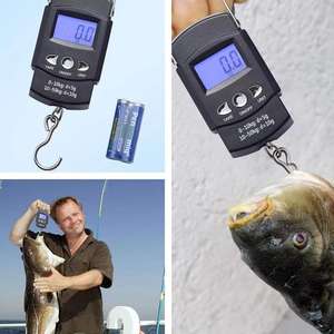 Wholesale Fish Weighing Scale with Measuring Tape Digital Fishing Hanging <b>Hook</b> <b>Tool</b> Hand Scales Easy to Use - Product Image 5