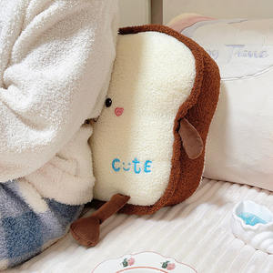 Coussin en peluche Kawaii en forme de pain grillé de bonne qualité, blanc, 35x40cm, unisexe, en coton doux et rembourré pour canapé ou <span class=keywords><strong>chaise</strong></span> - Product Image 2