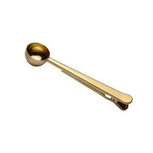 Paslanmaz çelik kahve çekirdeği ölçüm kaşığı kepçe çanta klipsi - Product Image 1