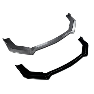 Amp-Z Front Bumper <b>Lip</b> <b>Splitter</b> For Ford Mustang Mk6.5 2018-2023 Piano Black Carbon Fiber Texture Matte Finish - Product Image 2