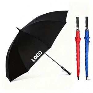 Wholesale Customized Full Fiber Golf Semi Automatic Straight Pole Large Business Gift Advertising <b>Umbrella</b> - Product Image 1