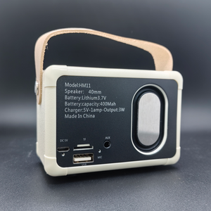 Haut-parleur Bluetooth rétro HM11, mini haut-parleur portable stéréo sans fil avec radio FM pour téléphone et <span class=keywords><strong>ordinateur</strong></span> - Product Image 4