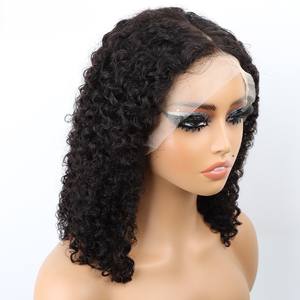 วิกผมแท้ 100% แบบลูกไม้ด้านหน้า 13x4  แบบ Double Drawn <span class=keywords><strong>ทรง</strong></span>บ๊อบ  ลอน Jerry  สีธรรมชาติ  ขนาด 8 นิ้ว 10 นิ้ว 12 นิ้ว - Product Image 1