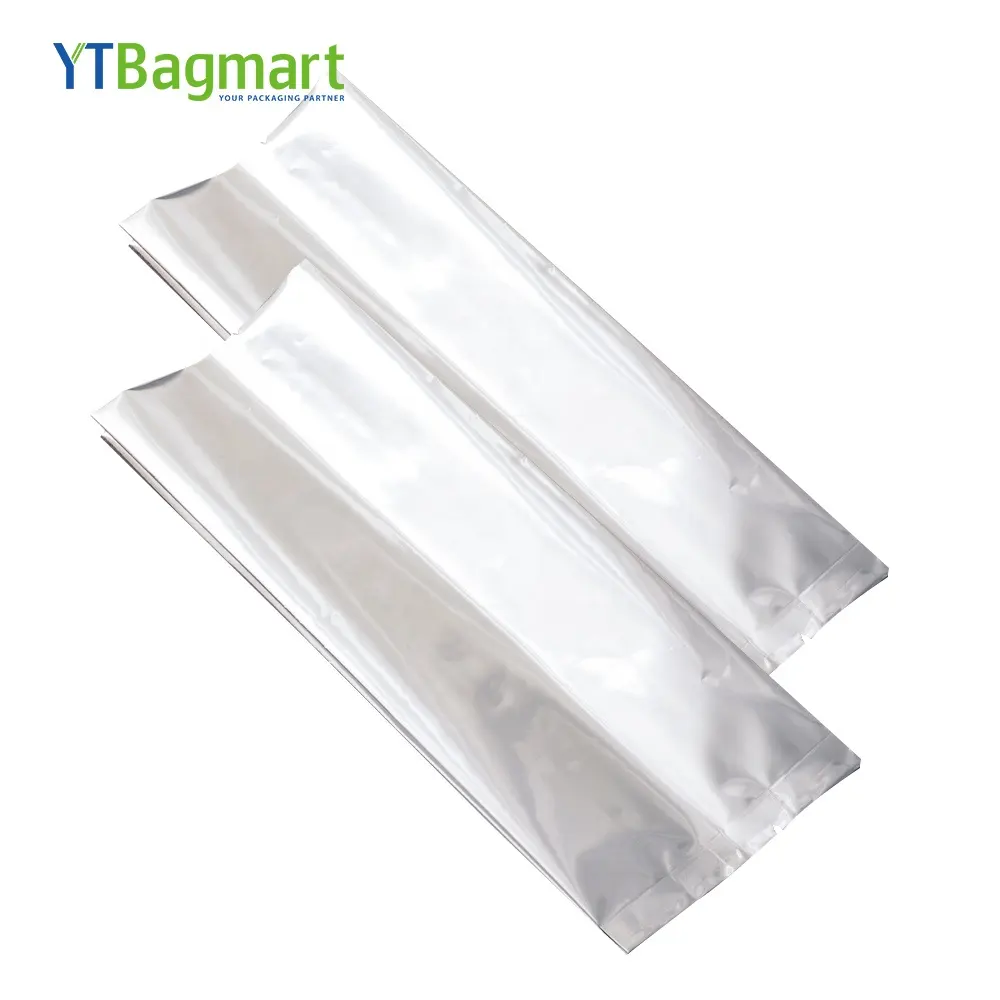 Moisture Barrier Laminated Multiple Layer Plastic Silver Vacuum Seal Food Packaging Custom Silver Aluminum Foil Pouch