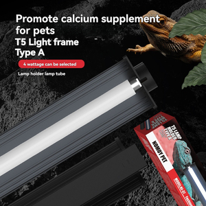 Lampada UVB10.0 UVB5.0 T5 Professionale per Rettili, Striscia Luminosa Ultravioletta Durevole e Leggera per Terrari, Set Completo con Supporto - Product Image 1