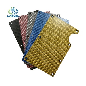 Pelat serat karbon warna komposit 3k 0.3mm 0.4mm 0.5mm 1mm kualitas tinggi - Product Image 2