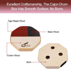 Gecko SD6 Boîte à <span class=keywords><strong>Cajon</strong></span> Polygonale Personnalisée Tambour Instrument de Musique Fait Main Bois <span class=keywords><strong>Percussion</strong></span> Voyage Portable Tambour Avec Sac De Rangement - Product Image 4