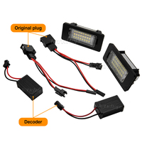 Luces LED para matrícula para Audi A1 A4 S4 B8 A5 S5 8T A6 C7 Q3 Q5 8R TT 8J VW Caddy Golf luces para matrícula de vehículo