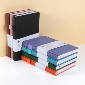 Promotion Cheap Bulk Custom Logo PP Hardcover <b>Leather</b> Notebooks Personalized Notepad Journal 100 <b>Sheets</b> Custom Color - Product Image 5