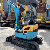 Miniexcavadora Kubota U17 U20 U30 U35 U50 de Segunda Mano, Cabina Abierta, Máquina Excavadora Original de Japón