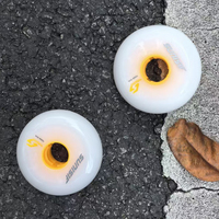 Roues de patins à roulettes OEM en PU à rebond élevé, durables, pour freestyle, slalom, 80 mm, pour hockey sur roulettes en extérieur, roues de patins agressives à grande vitesse