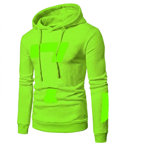 เสื้อสเวตเชิ้ตมีฮู้ดสีเหลืองสำหรับผู้ชาย พิมพ์ลายหมายเลข 7 สีดำ ทรงเข้ารูป สวมใส่สบาย แขนยาว สำหรับฤดูใบไม้ร่วง - Product Image 2