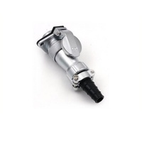 Conector Metálico Roscado Weipu WF20 IP67 de 2-12 Pines TI ZG, Receptáculo Cubierto con Tapa, Stock Original para Interfaz de Sistema de Dispositivos