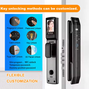 Meilleure vente Tuya Smart WiFi Lock 3D Reconnaissance faciale Serrure de porte pour portes en bois et acier Carte mémoire Données pour appartements Familles - Product Image 2