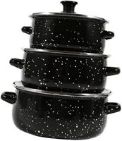 Batterie de cuisine de luxe en fonte émaillée, ensemble de casseroles 16-18-20-22-24cm, ustensiles de cuisine pour usage domestique, vente en gros, offre spéciale