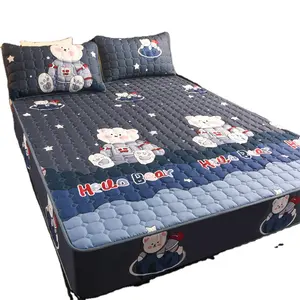 Macio e Confortável Microfibra Impresso Rei/Rainha Equipado Folhas 4 Peças de Cama Set Patterned com 15 "Deep