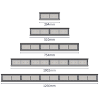 Éclairage linéaire à haute luminosité en alliage d'aluminium avec couvercle résistant aux chocs, éclairage de stade LED pour les jeux de badminton en salle