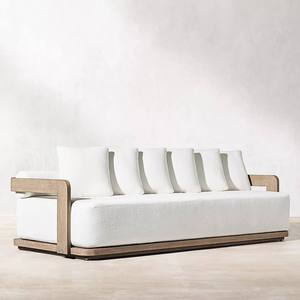 Outdoor Luxury Teak Furniture Set Waterproof Anti-corrosion Solid <b>Wood</b> <b>Sofa</b> Table Chair for Courtyard Villa Hotel Balcony Garden - Product Image 5