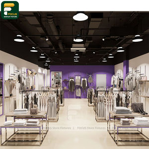 Expositor de Ropa de Alta Gama para Boutique, Panel de Pared, Armario para Colgar Prendas, con Detalles en Vidrio - Product Image 1