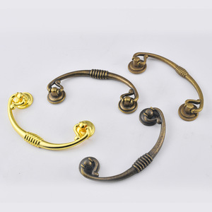 Chinese Style Antique Bronze Zinc Alloy Cabinet Ring Handle Set 96mm Hole Spacing Durable Furniture Hardware - Product Image 4