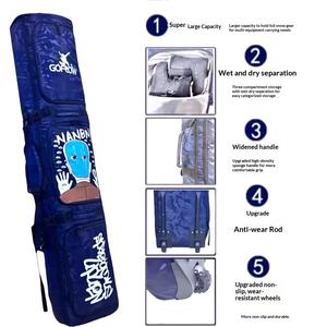 Sac <span class=keywords><strong>de</strong></span> <span class=keywords><strong>ski</strong></span> et <span class=keywords><strong>de</strong></span> snowboard universel télescopique à roulettes en gros, imperméable, à compartiments multiples avec séparation sec-humide - Product Image 3