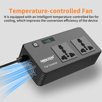 Convertisseur de courant sinusoïdal modifié pour voiture 12V vers 220V 200W avec prise chargeur adaptateur de voiture
