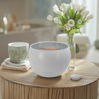 Meilleure vente 200ml électrique USB ultrasonique feu flamme diffuseur d'arôme ménage huile essentielle parfumé humidificateur d'air