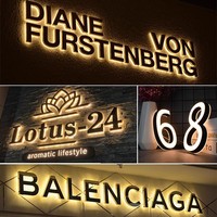 Enseigne rectangulaire suspendue en aluminium LED 3D, lettres personnalisées pour atelier, entrepôt, logo d'entreprise, décoration