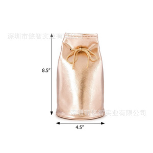 Customized exquisite cosmetic <b>bag</b>, PU leather cosmetic storage <b>bag</b>, <b>drawstring</b> <b>bag</b>, portable lazy cosmetic <b>bag</b>. - Product Image 2