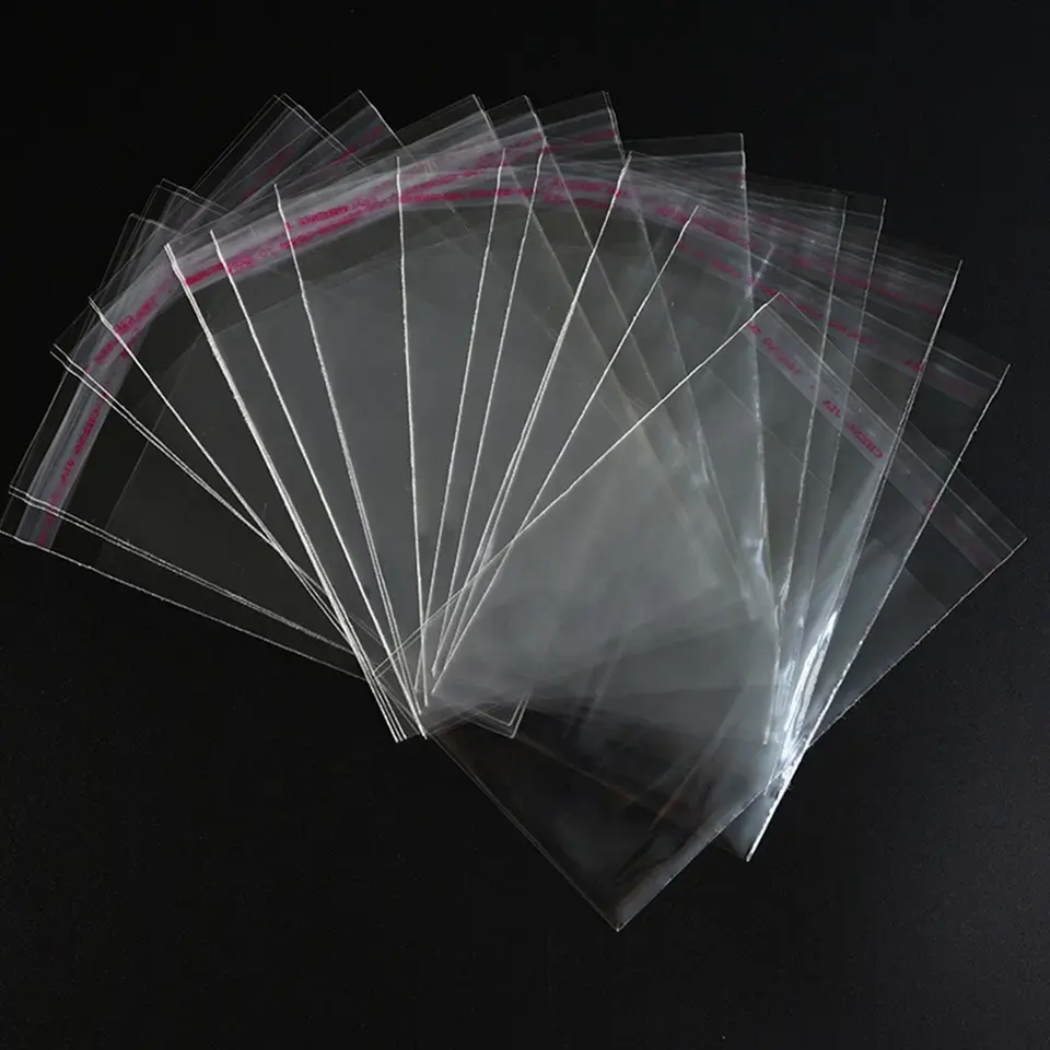 Bolsas OPP paquete transparente bolsa autoadhesiva celofán polybag para embalaje de ropa