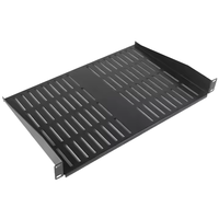 Rack de 19 pouces horizontal 1U 300mm de profondeur 1.2mm d'épaisseur Étagère de serveur Étagère de montage en rack ventilé