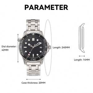 Reloj de Buceo Mecánico Automático para Hombre, Clásico, de Alta Gama, con Esfera Negra Luminosa, Calendario Perpetuo, Luminoso - Product Image 6