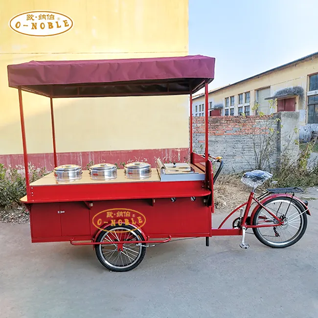 Hot sales fast food carts hot dog tricycle breakfast tricycle