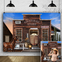 Bar Saloon Ranch Party Photo Fond, Roue de grange en bois Vintage Retro Bar Post Office Farm Banner Décorations