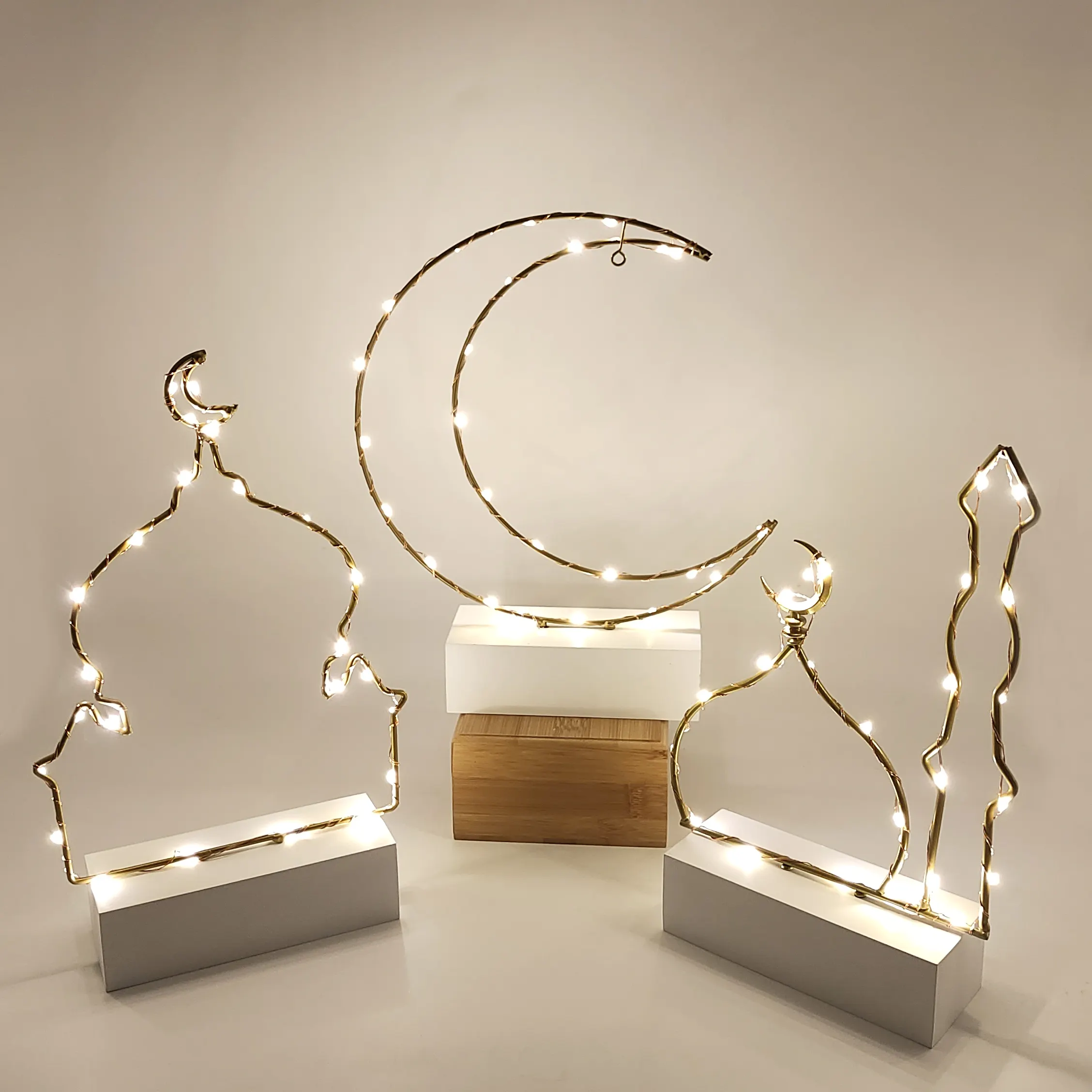 New Style Iron Moon Lamp Ramadan EID Eid Ramadan Home Office decorazione luminoso universale regalo musulmano Design artigianale