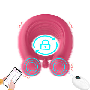 APP anelli per il controllo remoto del rubinetto con chiusura del pene in Silicone a doppio Shock ritardano i prodotti per il sesso maschile - Product Image 6